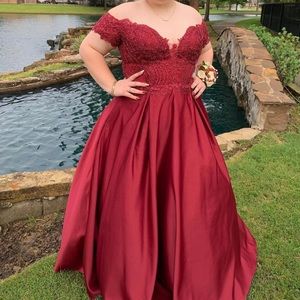 Madison James Red Prom Dress